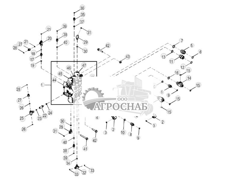 Hydraulic Control Valve, 3 Spool, Outside Dozer (OSD) - ST26471 351.jpg